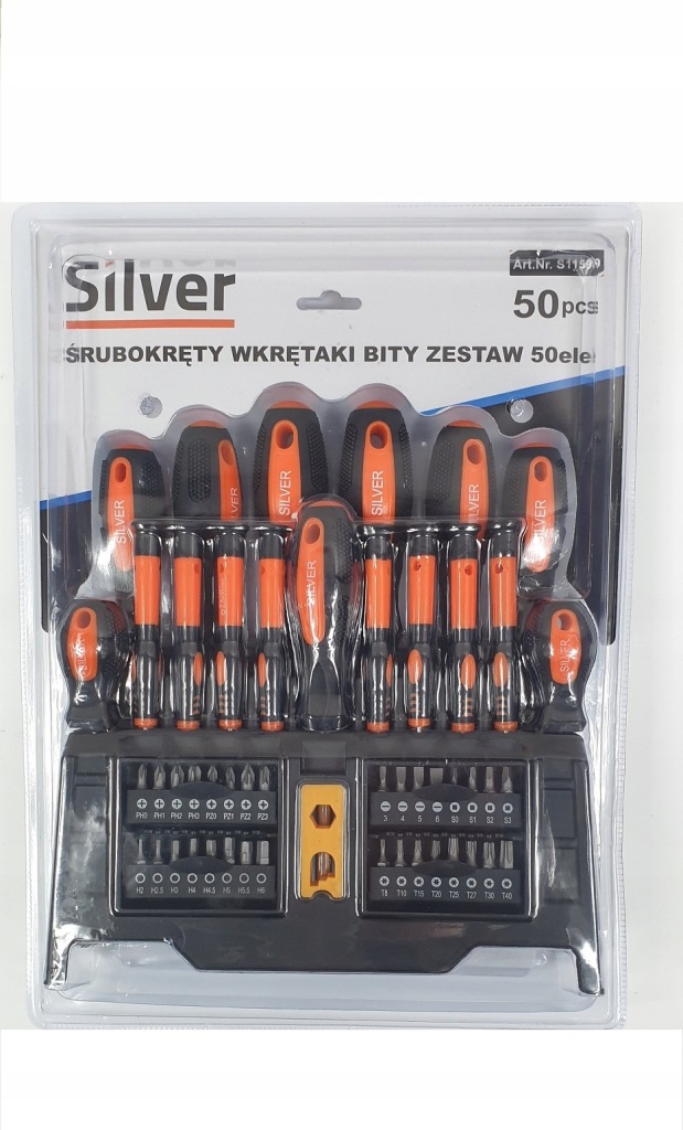 Zestaw wkrętaków z bitami SilverTools S11590
