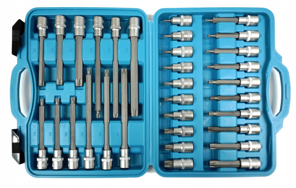 ZESTAW NASADKI SPLINE PRZEDŁUŻANE KLUCZE 1/2" 32 el