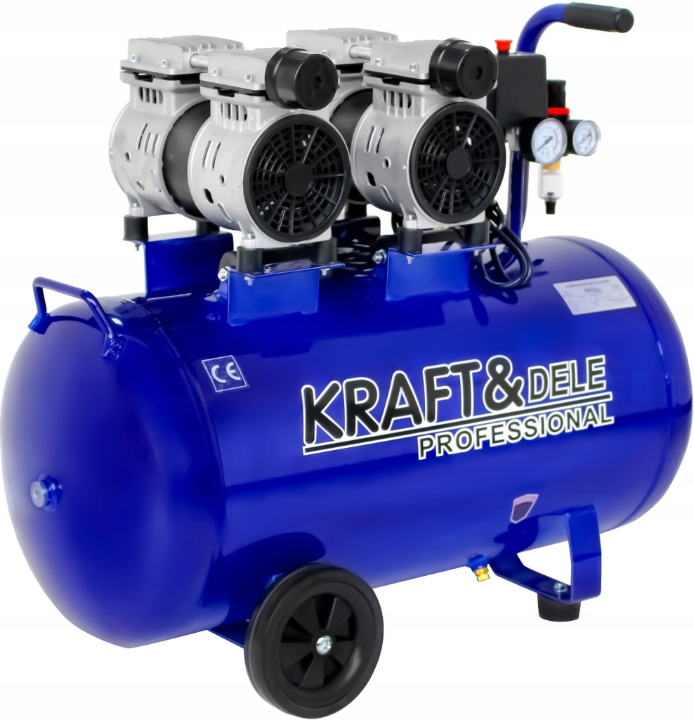 KOMPRESOR BEZOLEJOWY 100L 3000W 582L/min 8 BAR SOLIDNY MOCNY MOBILNY KD4053
