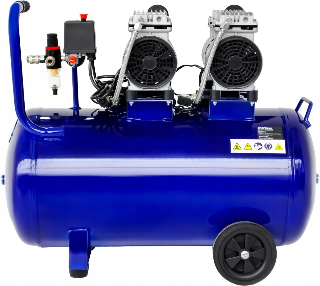 KOMPRESOR BEZOLEJOWY 100L 3000W 582L/min 8 BAR SOLIDNY MOCNY MOBILNY KD4053