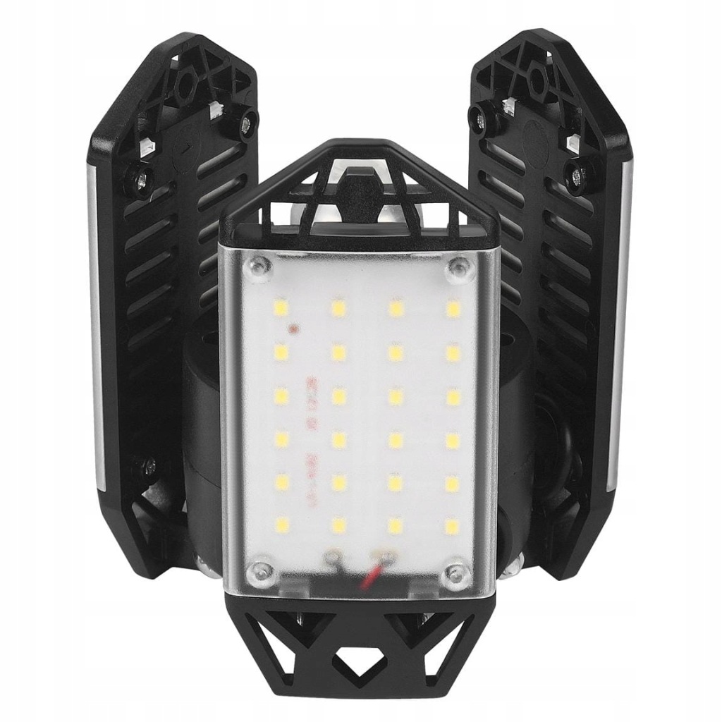 Lampa warsztatowa sufitowa 3 panele składane LED 90° 80W 8500 lm