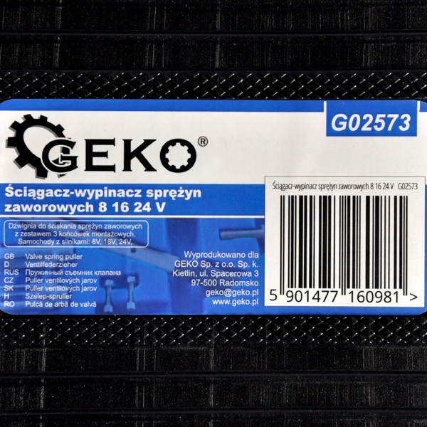 Ściągacz-wypinacz sprężyn zaworowych 8 16 24 V GEKO G02573