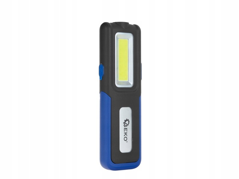 LAMPA WARSZTATOWA LATARKA AKUMULATOROWA LED COB 5W + 3W 2000mAh MAGNES GEKO