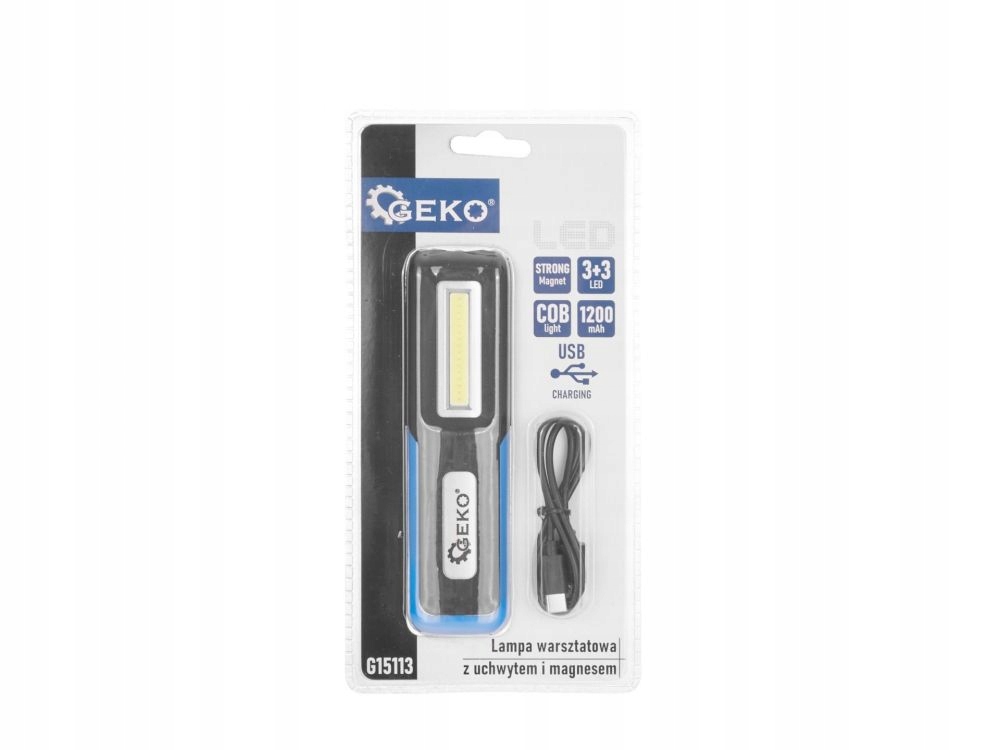 Lampa warsztatowa LED COB 1200mAh LATARKA MAGNES