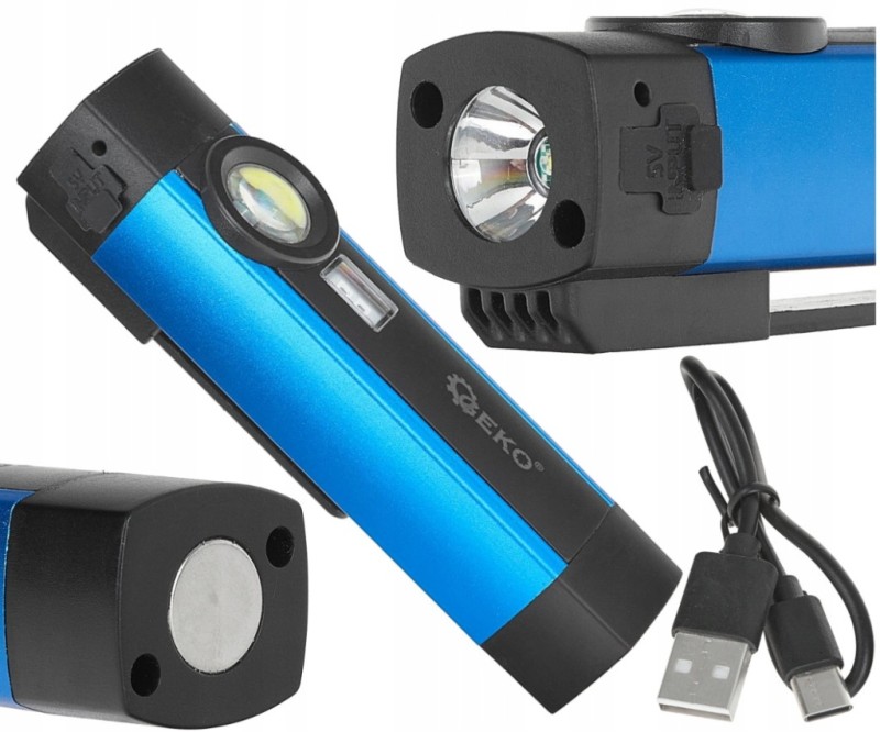 G15125 Latarka wielofunkcyjna z magnesem + UV LED COB 5W 2000mAh 300lm IP54