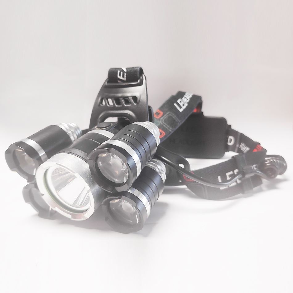 LATARKA CZOŁOWA CZOŁÓWKA LAMPKA T6 LED AKUMULATOROWA 5 DIOD