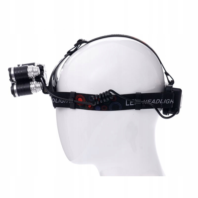 LATARKA CZOŁOWA CZOŁÓWKA LAMPKA T6 LED AKUMULATOROWA 5 DIOD