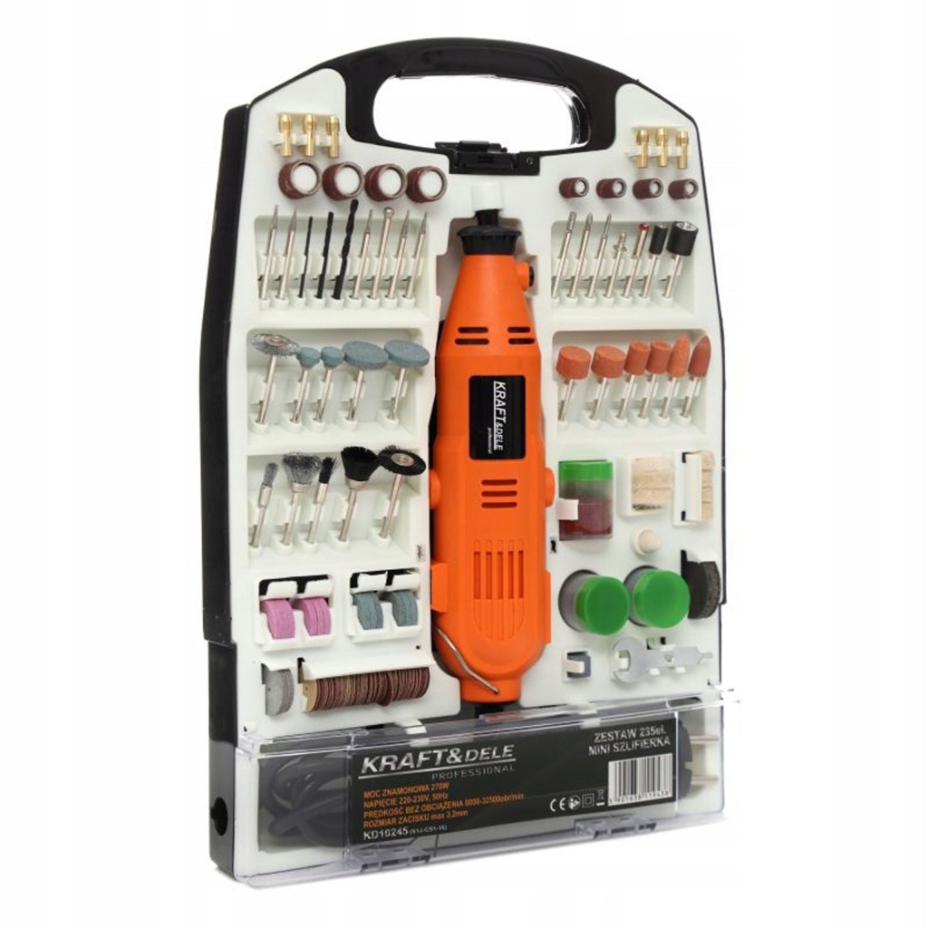 Mini szlifierka frezarka 270W 235 elementów Dremel Kraft&Dele KD10245