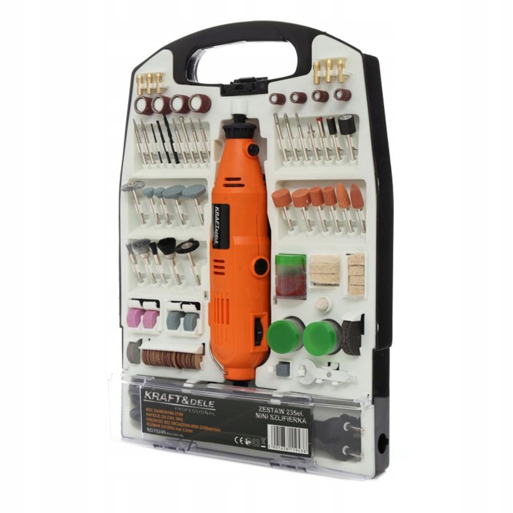 Mini szlifierka frezarka 270W 235 elementów Dremel Kraft&Dele KD10245