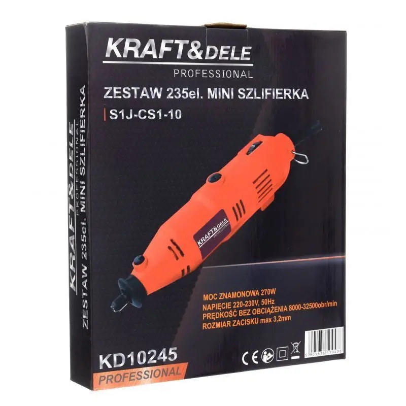 Mini szlifierka frezarka 270W 235 elementów Dremel Kraft&Dele KD10245