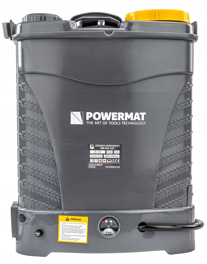 OPRYSKIWACZ AKUMULATOROWY PLECAKOWY CIŚNIENIOWY POWERMAT 16L ZESTAW 4 DYSZE