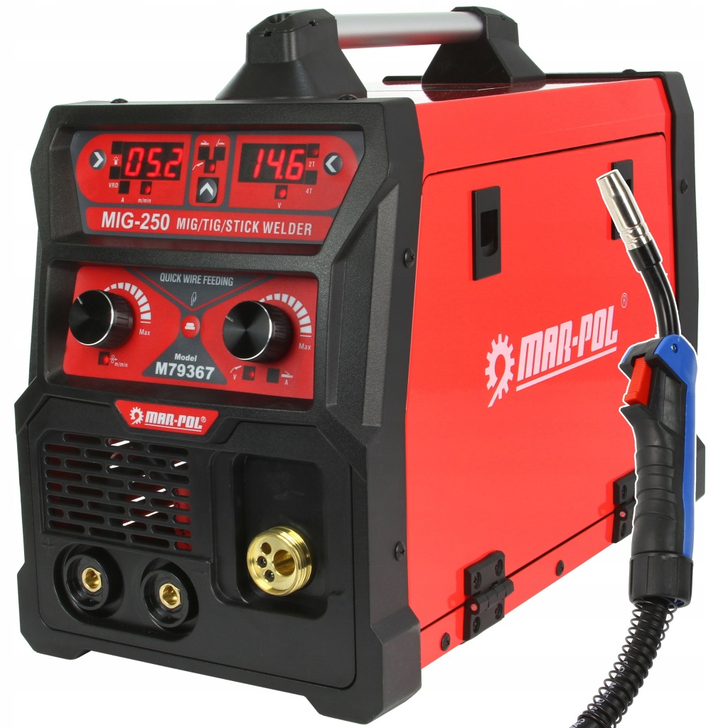 Półautomat spawalniczy MIG/MAG, MMA, TIG Mar-Pol 30-250 A 230 V