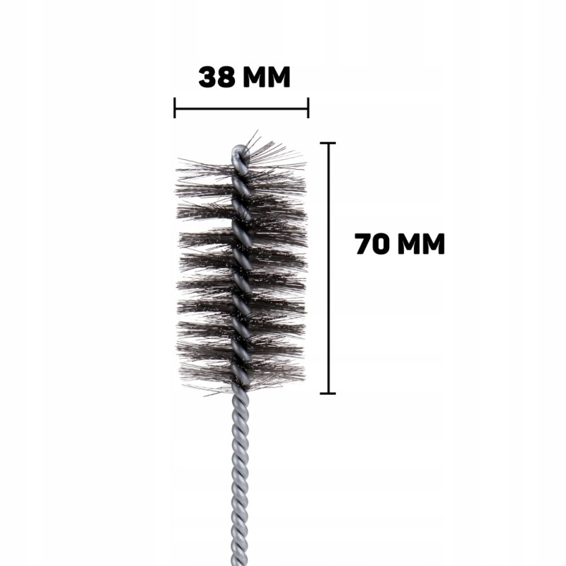 SZCZOTKA STALOWA DRUCIANA CYLINDRYCZNA WYCIOR DO WKRĘTARKI 38mm x 70mm