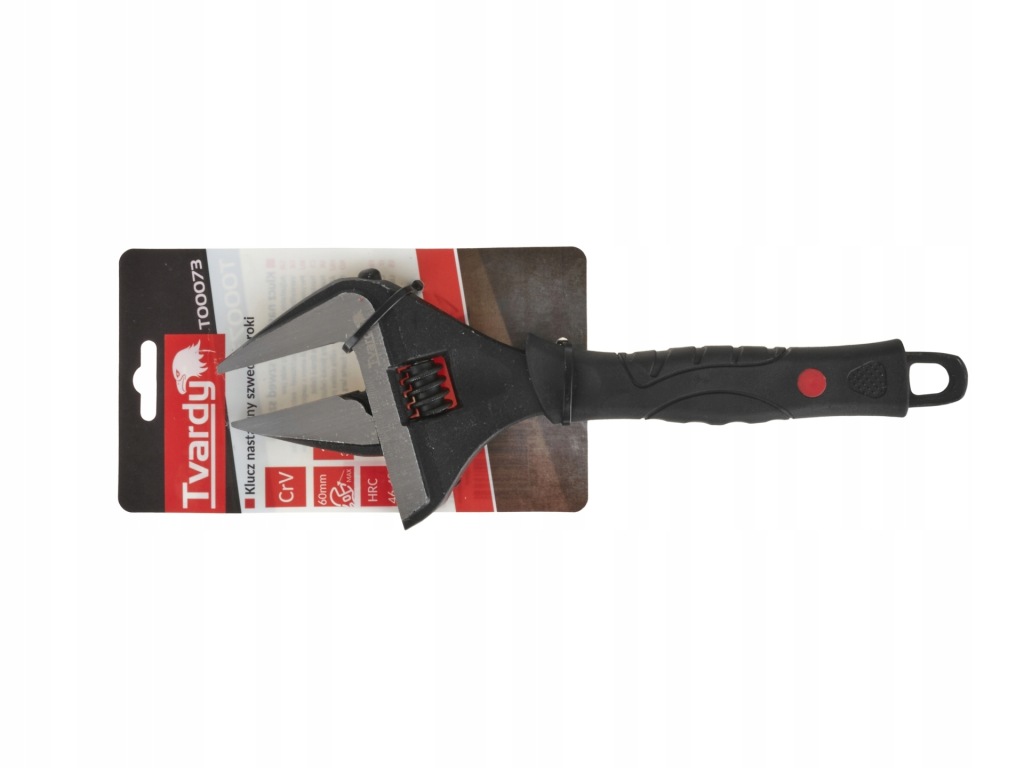 Klucz nastawny szwed szeroki 12" 60mm CrV TVARDY