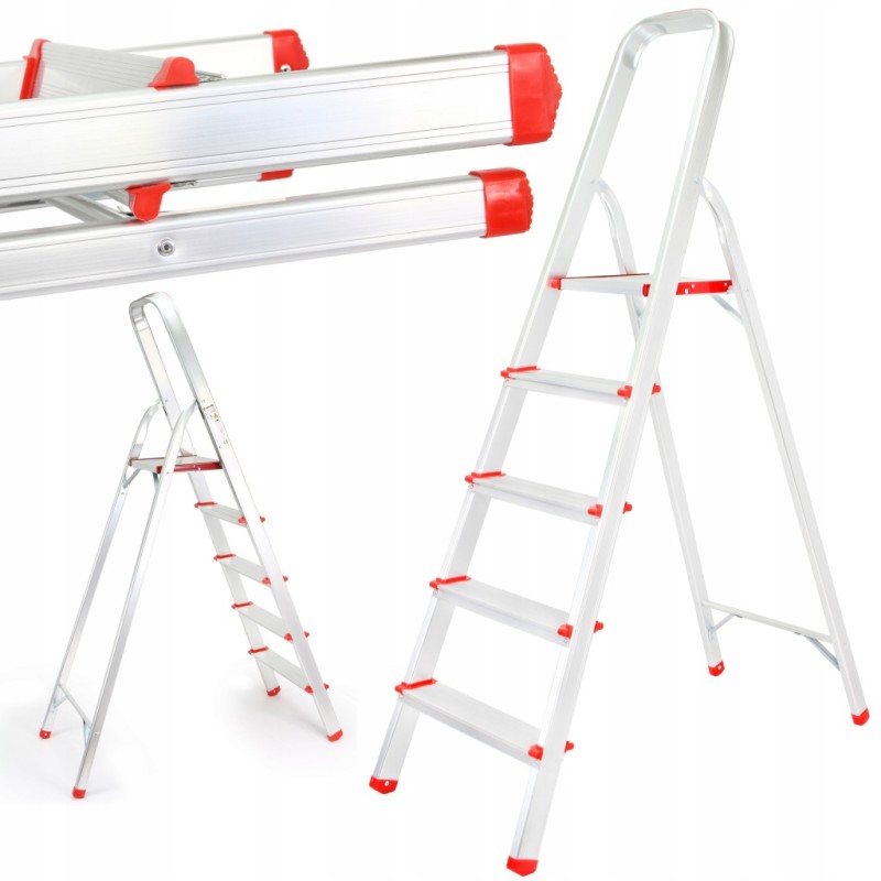 Drabina aluminiowa składana 5-stopniowa 150 kg