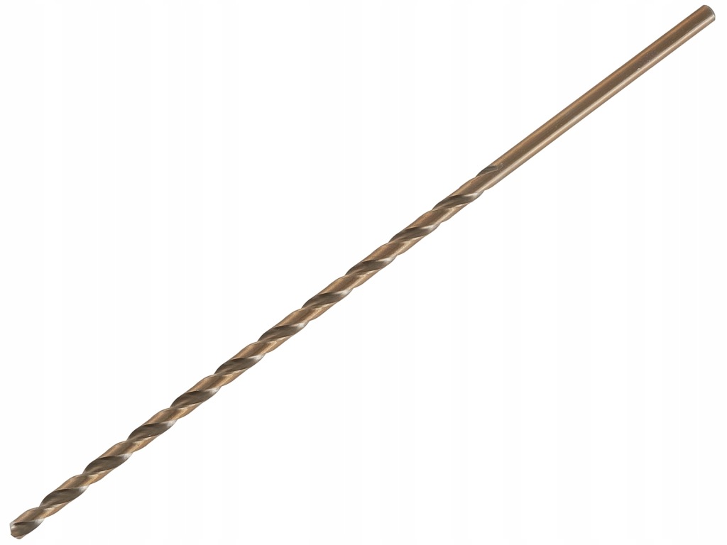 WIERTŁO HSS ZŁOTE DO METALU STALI BARDZO DŁUGIE 6.0MM 260MM DIN1869 TVARDY