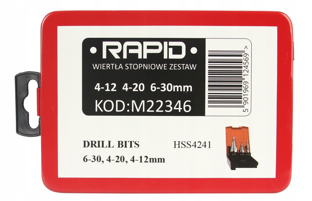 Zestaw wierteł wielostopniowych Rapid M22346 3 szt.