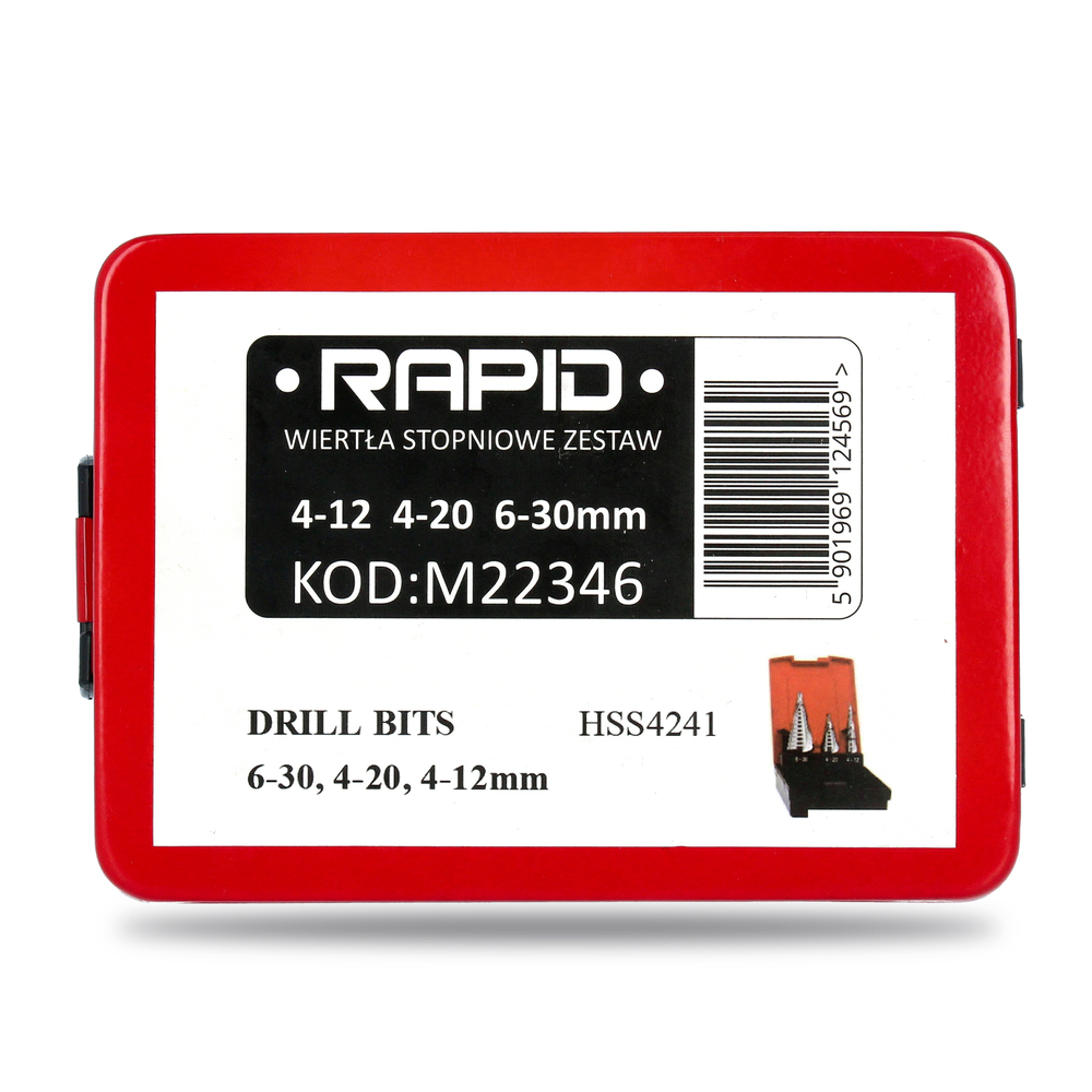 Zestaw wierteł wielostopniowych Rapid M22346 3 szt.