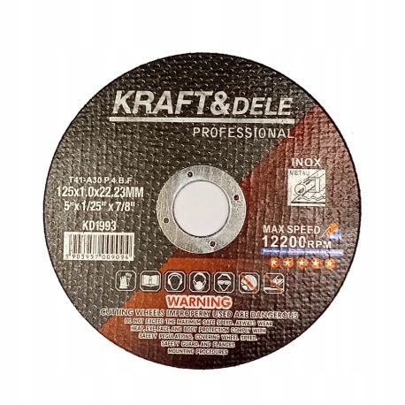 TARCZA DO CIĘCIA METALU 125X1,0X22,2MM KD1993