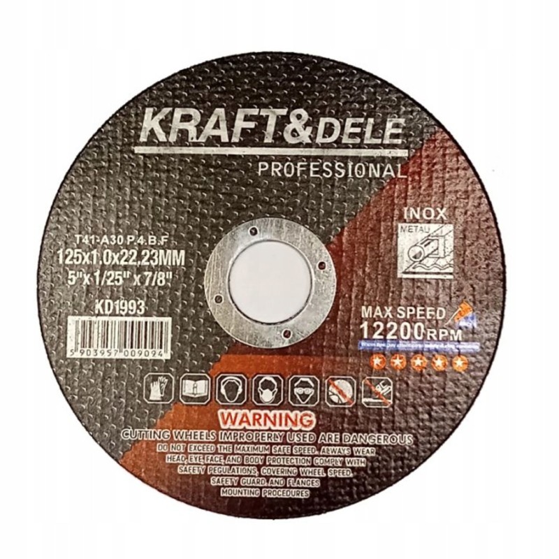 Tarcza do metalu Kraft&dele 5szt. 125x6,0x22,23 mm
