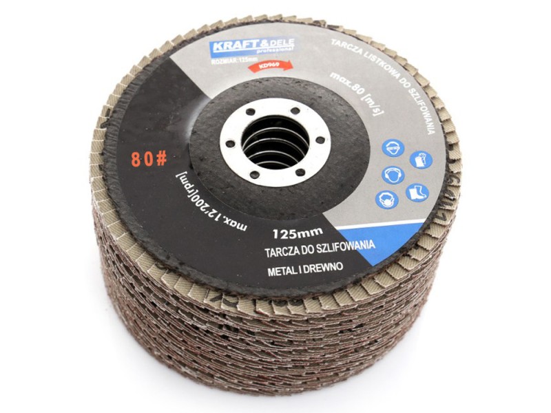 TARCZA DO SZLIFOWANIA METAL DREWNO 125mm P80 KD967