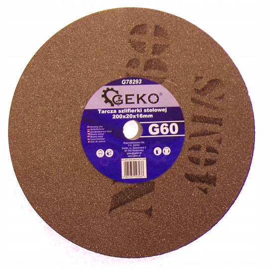 Tarcza szlifierki stołowej GEKO G78292 200 x 20 x 16 mm G36