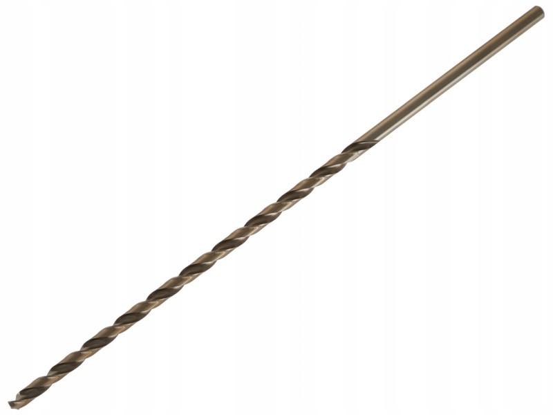 WIERTŁO HSS ZŁOTE DO METALU STALI BARDZO DŁUGIE 10.0MM 430MM DIN1869 TVARDY