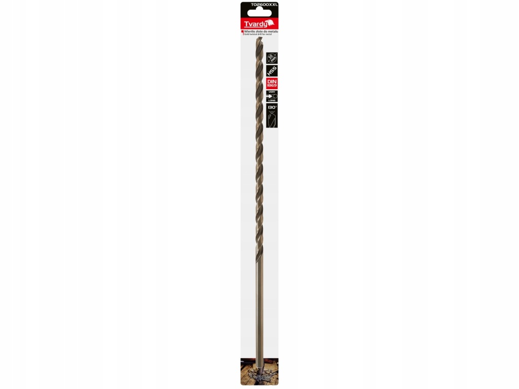 WIERTŁO HSS ZŁOTE DO METALU STALI BARDZO DŁUGIE 10.0MM 430MM DIN1869 TVARDY