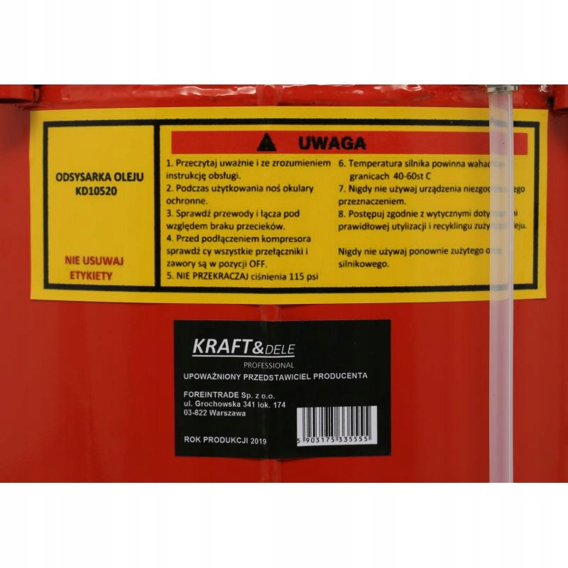 Odsysarka zlewarka wysysarka oleju Kraft&Dele KD10520