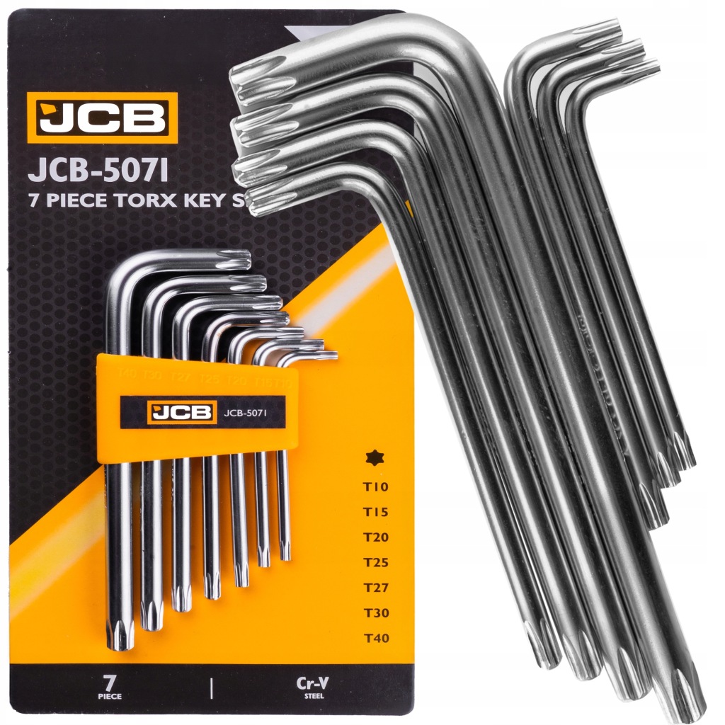 ZESTAW KLUCZY IMBUSOWYCH IMBUSY DŁUGIE TORX CR-V T10H-T40H 7.EL