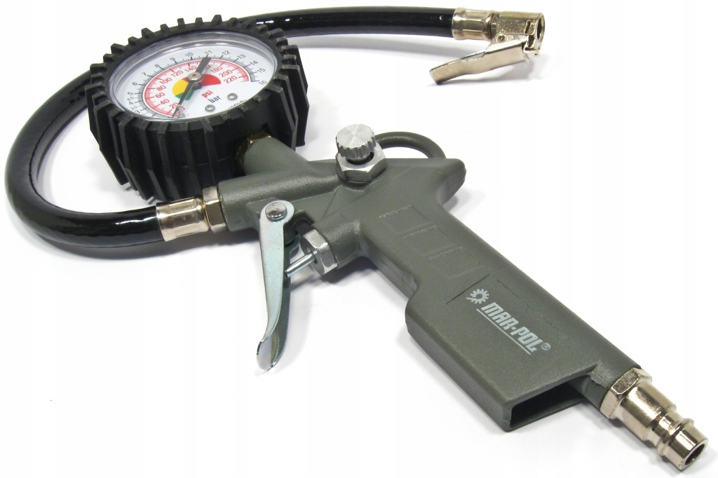 Pistolet pneumatyczny Mar-Pol z manometrem 0-12 bar