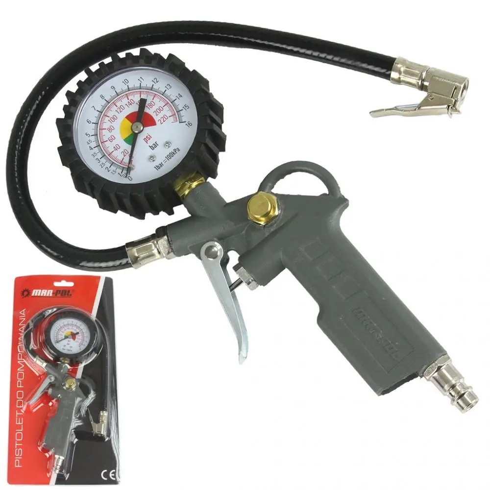 Pistolet pneumatyczny Mar-Pol z manometrem 0-12 bar
