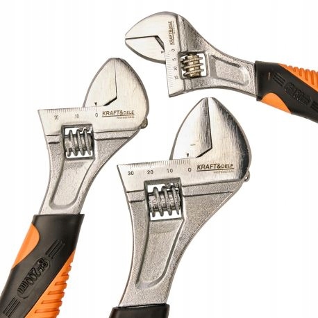 Zestaw kluczy nastawnych płaskie CR-V 3 sztuki 20 mm 24 mm 32 mm
