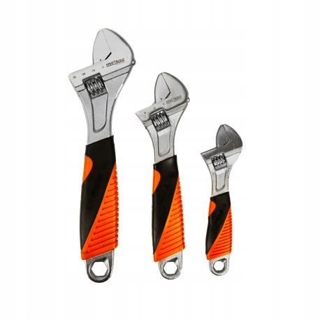 Zestaw kluczy nastawnych płaskie CR-V 3 sztuki 20 mm 24 mm 32 mm