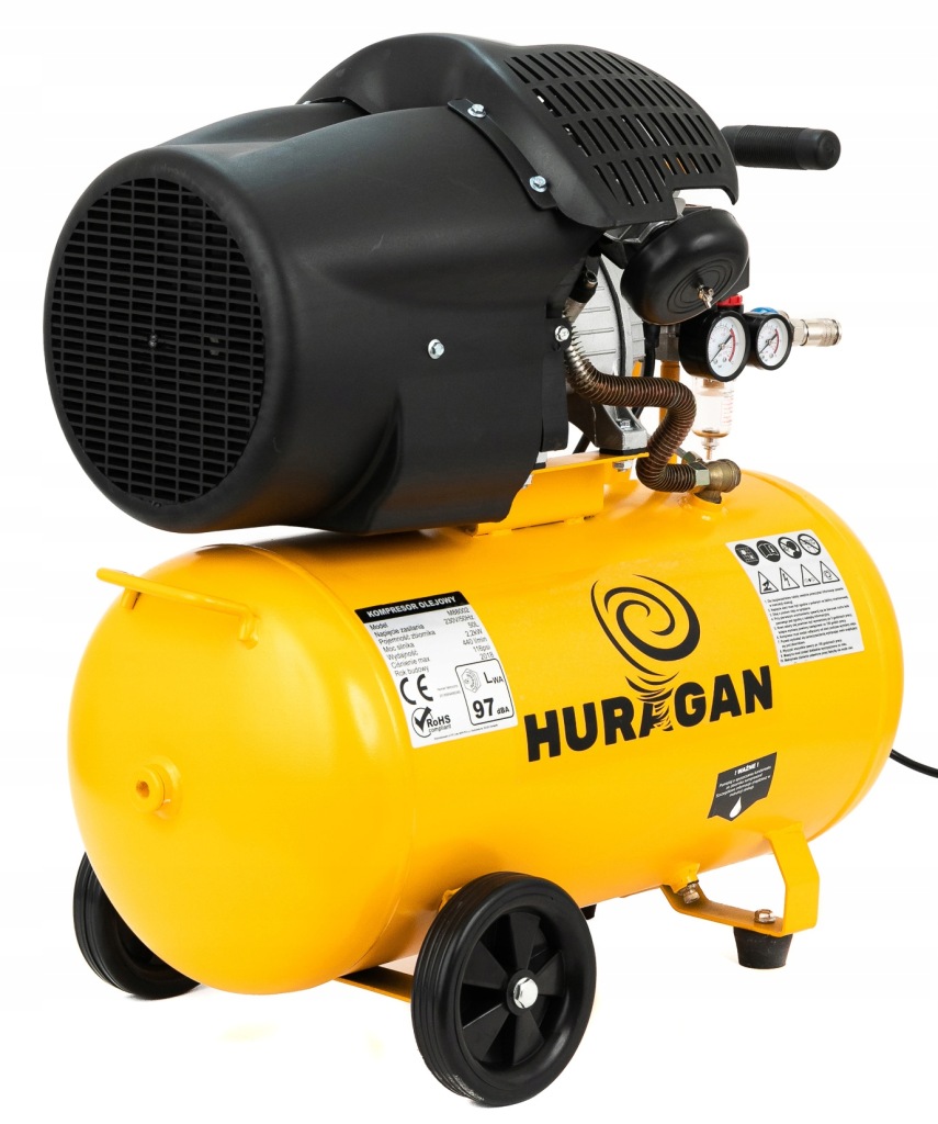 Kompresor olejowy Huragan M88002 50 l 10 bar