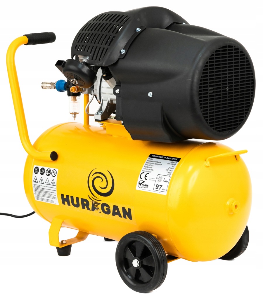 Kompresor olejowy Huragan M88002 50 l 10 bar