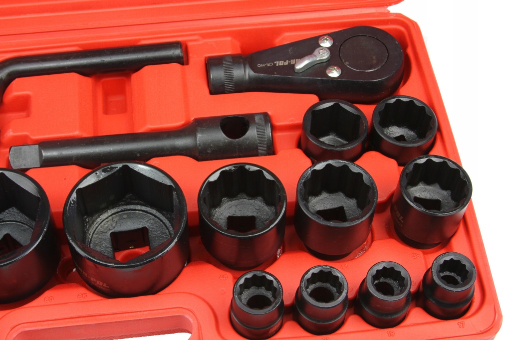 Mar-Pol zestaw klucze nasadowe 26el. 3/4" & 1" 6pt & 12pt