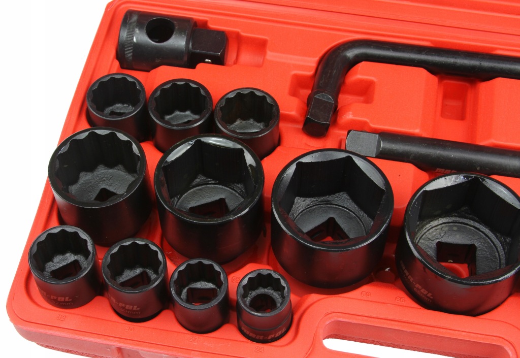 Mar-Pol zestaw klucze nasadowe 26el. 3/4" & 1" 6pt & 12pt