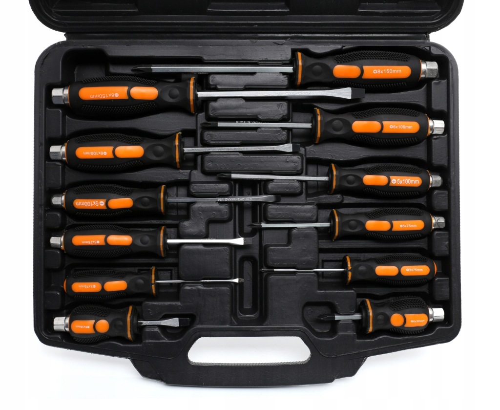 KRAFT&DELE zestaw śrubokrętów z magnesem do podbijania 12 sztuk KD10284
