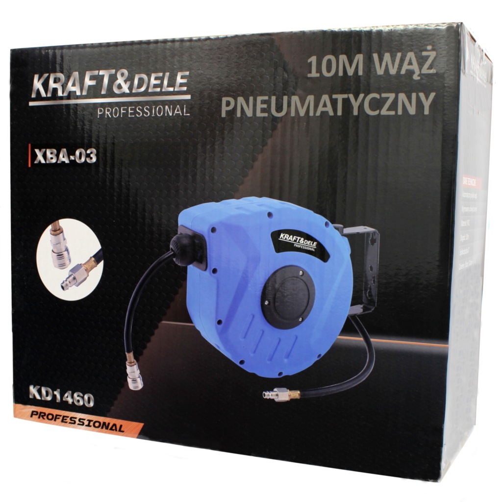 Wąż pneumatyczny Kraft&Dele 20 m PVC z automatycznym zwijakiem 9,5x15