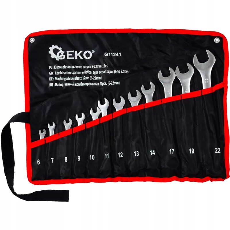 Klucze płasko-oczkowe Geko G11241