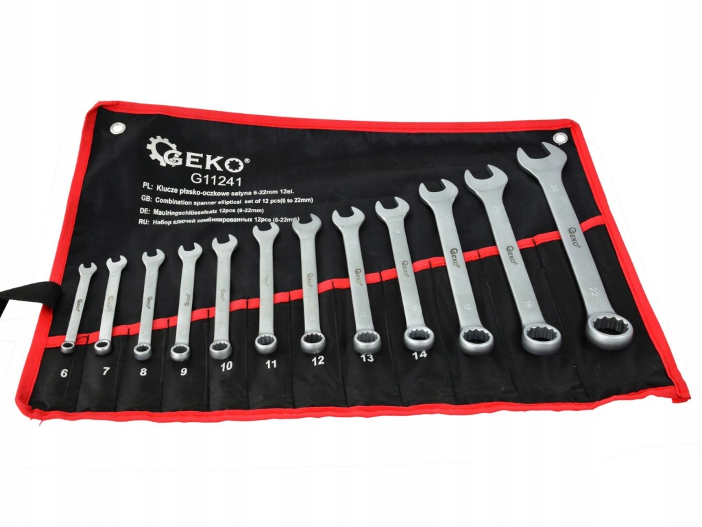 Klucze płasko-oczkowe Geko G11241
