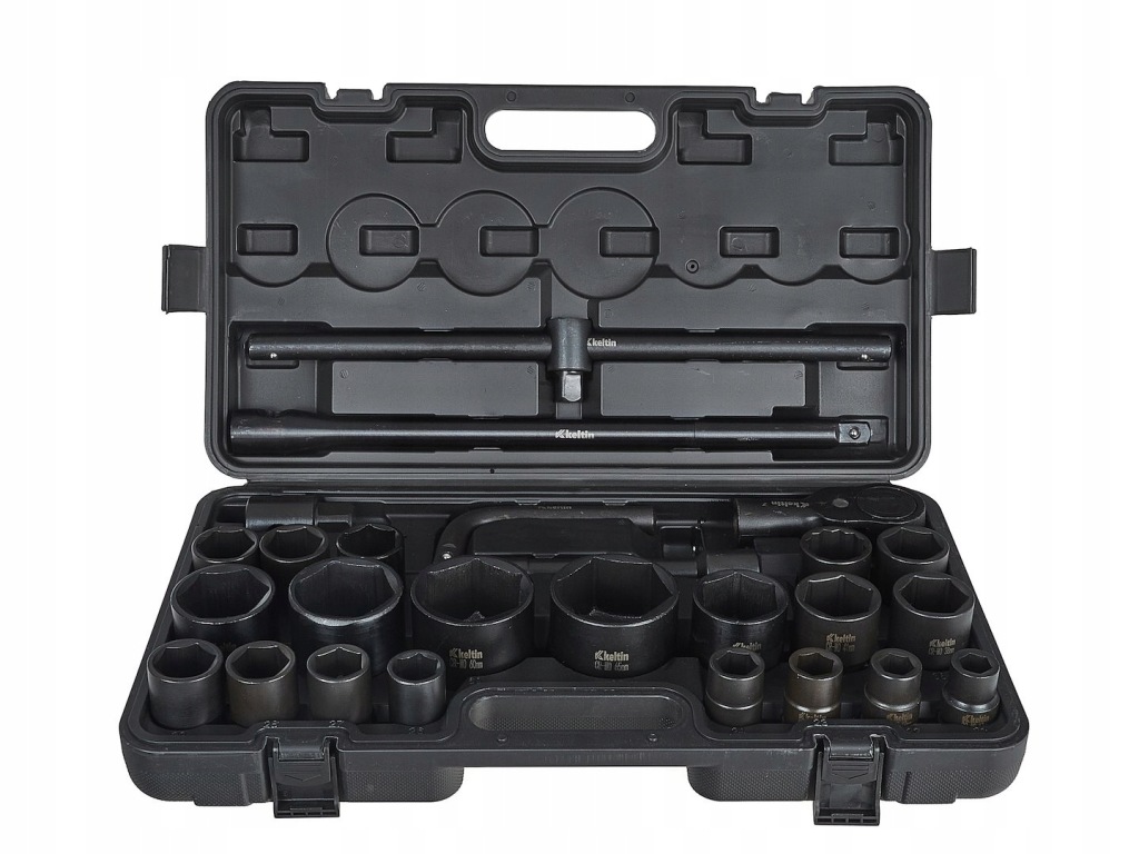 ZESTAW KLUCZY NASADOWYCH UDAROWYCH 26el. 3/4" 1" 6-kąt 17-65mm