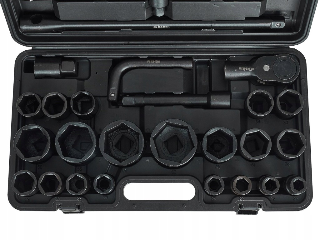 ZESTAW KLUCZY NASADOWYCH UDAROWYCH 26el. 3/4" 1" 6-kąt 17-65mm